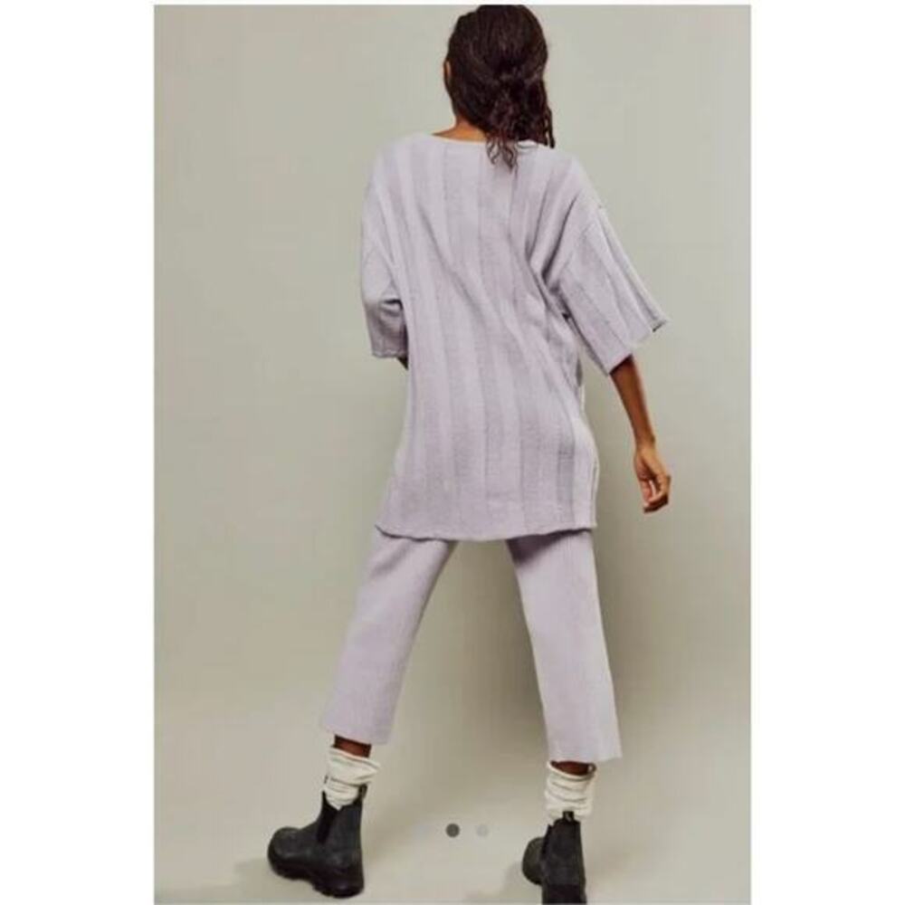 Free People Lavender Ribbed Two-Piece Jumpsuit Set - Picture 2 of 7